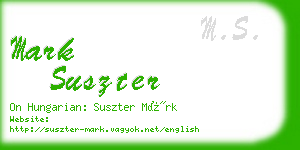 mark suszter business card